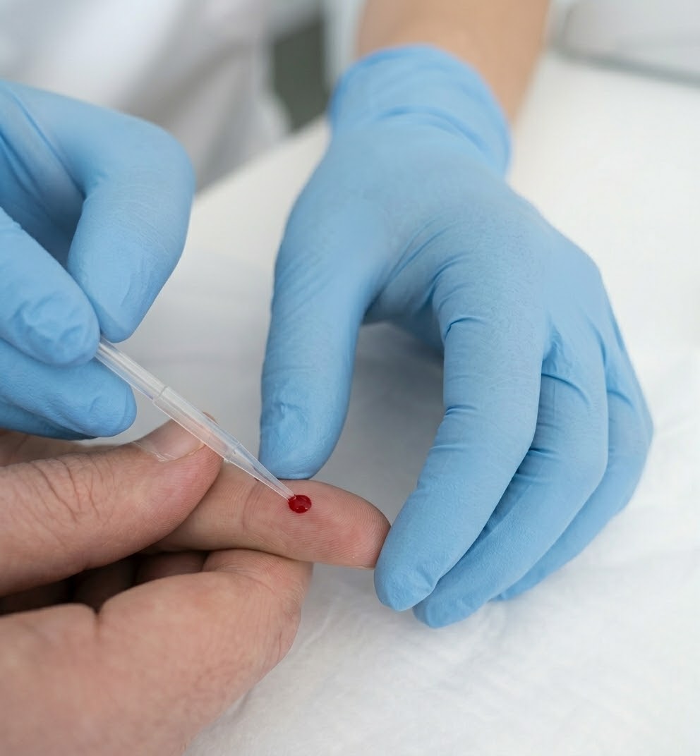 Collecting blood sample with fixed volume pipet